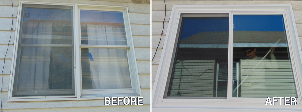 Window Before and After Replacement